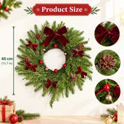 Christmas Front Door Garland and Wreath Set