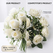 Ivory Rose & Baby's Breath Bridal Bouquet
