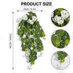 Detail of morning glory hanging flower vine for faux cascading plant by IPOPU