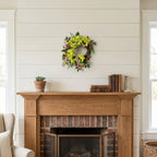 Hydrangea wreath rustic farmhouse style bundle for front door hanging by IPOPU