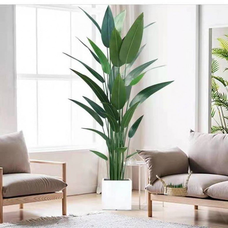 Nordic traveler banana bird of paradise potted plant large anti-authentic plant decoration fake tree green plant indoor living room floor-standing decoration