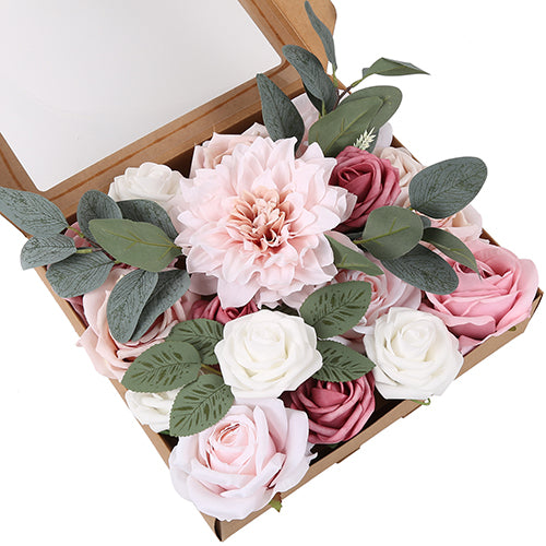 Simulated boxed flowers, European style wedding, bride's bouquet, wedding accompaniment, flower box, DIY bouquet