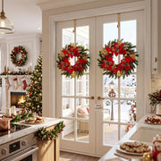 Red Berry Golden Ball Pinecone Christmas Wreath – 18in