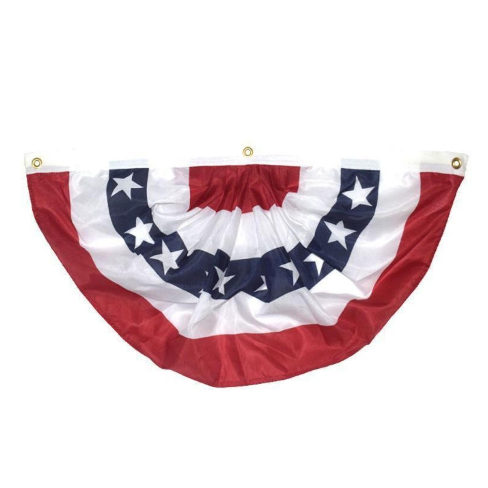 USA pleated half fan flag bunting for Independence Day 4th of July party decor
