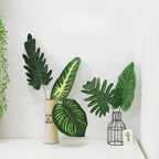 Artificial Monstera Palm Tropical Leaves 20pcs | Home Party Office Store & DIY Decor in 4 Styles A B C D