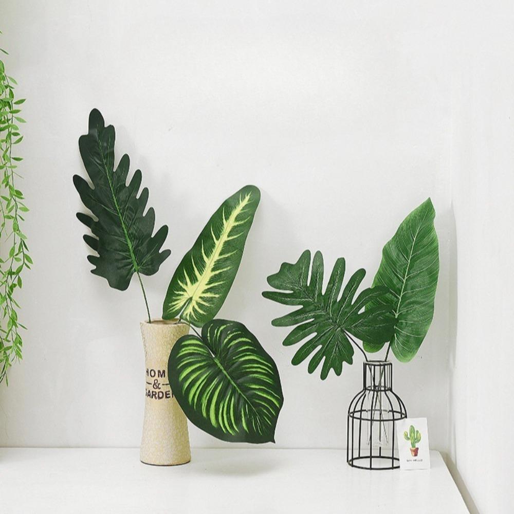 Artificial Monstera Palm Tropical Leaves 20pcs | Home Party Office Store & DIY Decor in 4 Styles A B C D