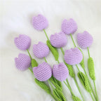 Handmade Crochet Tulip Bouquet 8pcs | Mother's Day Birthday Anniversary Home Decor & Gift in Red White Purple Pink Dark Pink Blue