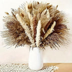Close-up of lifelike natural dried cortaderia selloana mixed flower for wedding coffee table by IPOPU