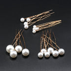U-Shaped Pearl Hair Pins Set of 36 | Gold & Silver Bridal Bobby Pins for Wedding Prom Updo