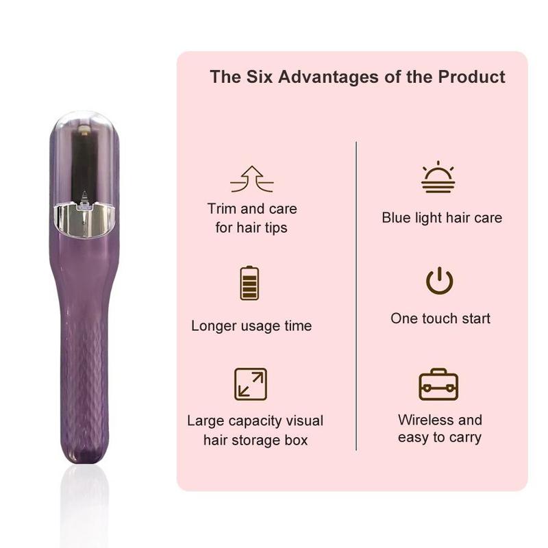 Automatic Electric Hair Clipper, Multifunctional Type C Rechargeable Hair Split End Clipper