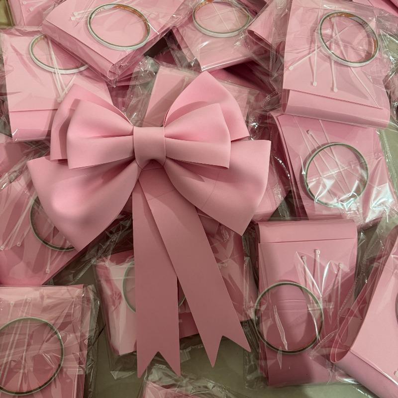 Giant DIY Large Bow Decoration Set of 2 | Wedding Birthday Christmas Storefront & Party Wall Decor in Red Pink