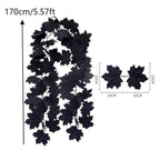 Artificial black maple leaf garland for Halloween mantel and fall decoration