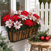 Artificial Christmas Poinsettia Picks & Berry Stems – Set of 40
