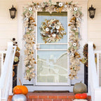 Collection of fall garland with maple leaves pumpkins & berries for thanksgiving autumn by IPOPU
