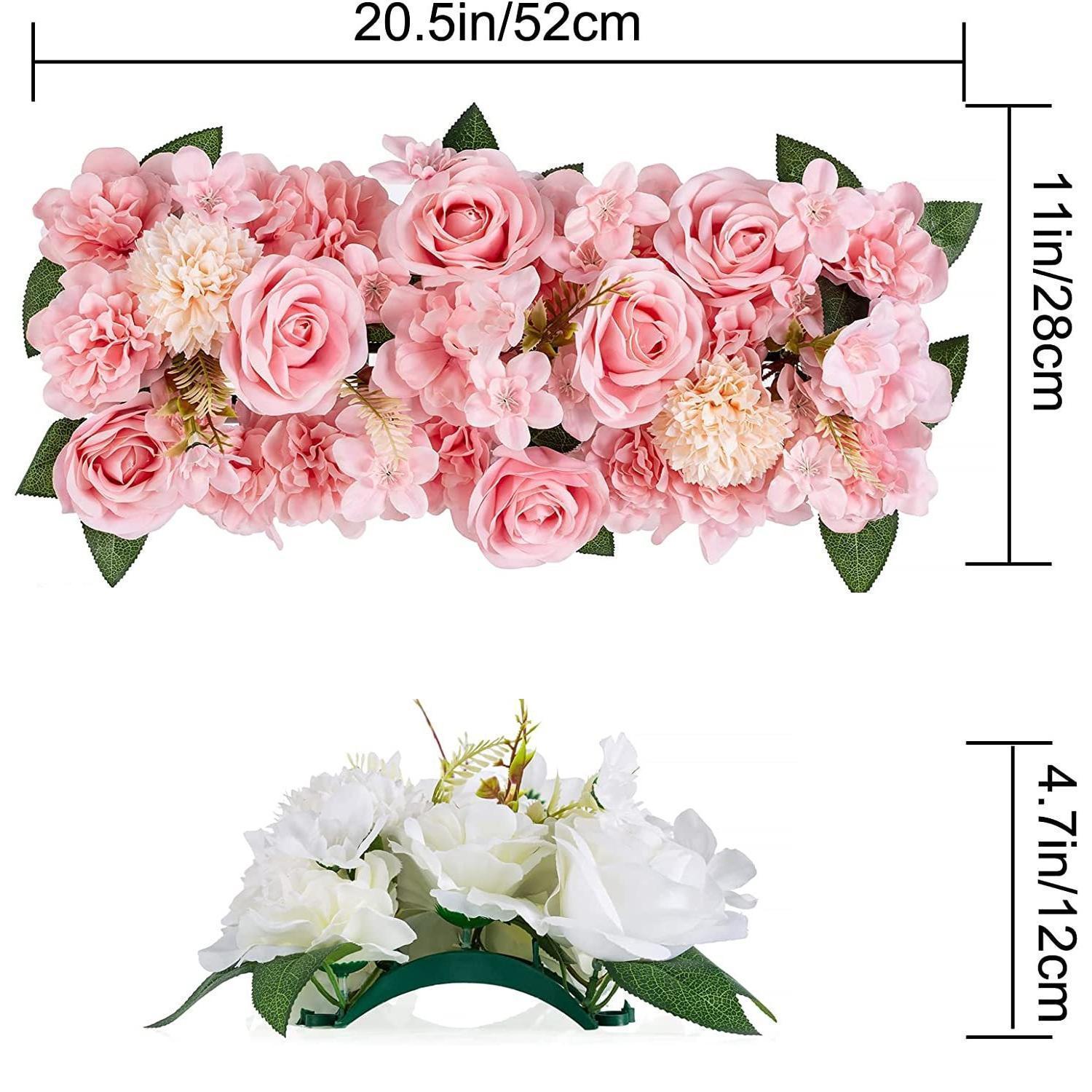 Artificial Long Rose Flower Centerpieces for Tables 2pcs | Wedding Reception Party & Dining Table Decor in Blue Wine Red White Red