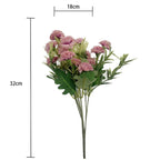 Artificial Carnation Bouquet 4pcs White | Countryside Style Mother's Day Home Decor Birthday & Anniversary Gift