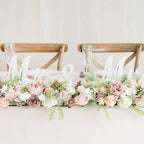 Artificial Floral Swag Garland | Wedding Arch Table Runner Centerpiece & Party Backdrop Decor in White Wine Red Pink Blue Beige