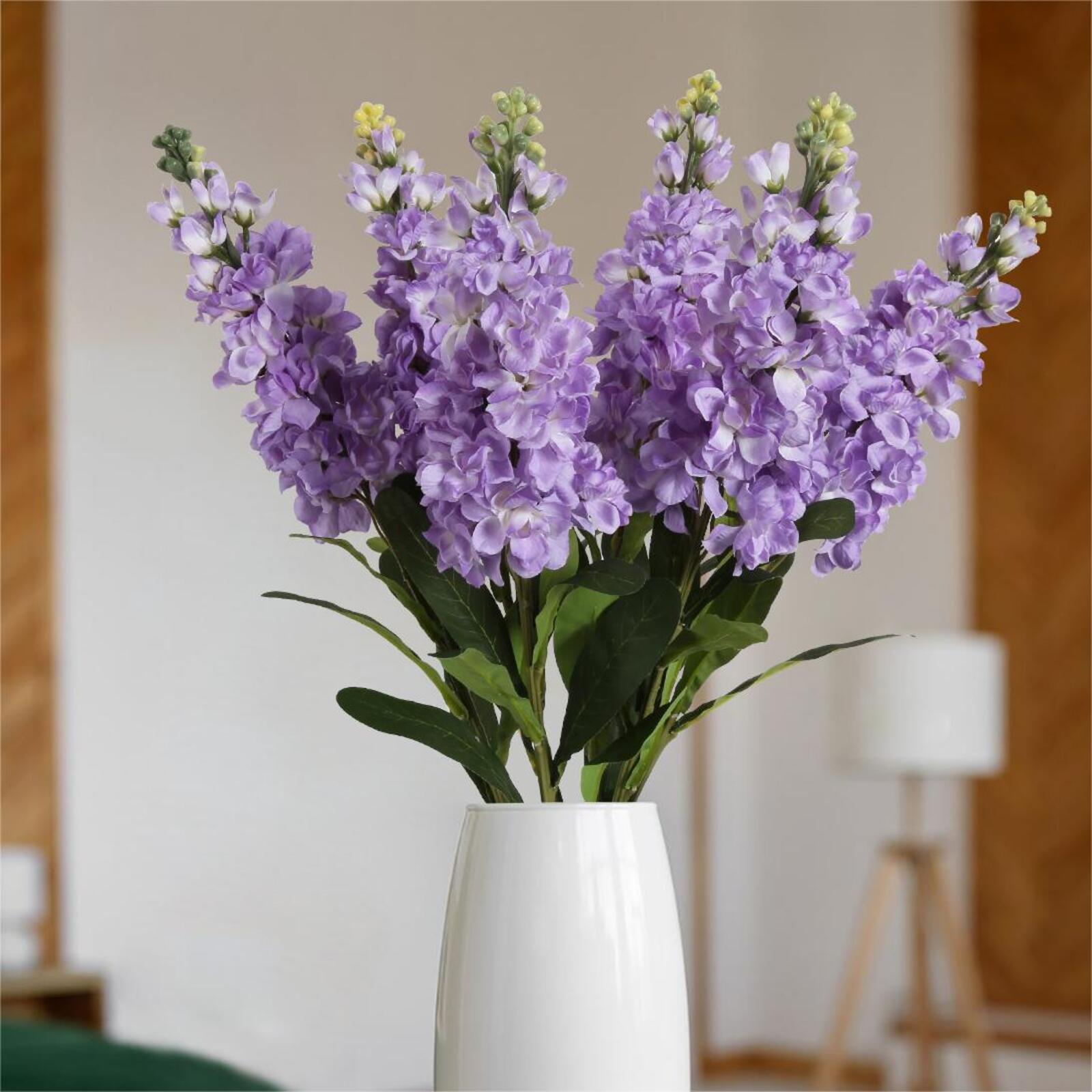 Artificial Delphinium Flowers 6pcs 34 Inch Long Stem | Larkspur Hyacinth for Tall Vase Wedding Centerpiece Home Decor 7 Colors