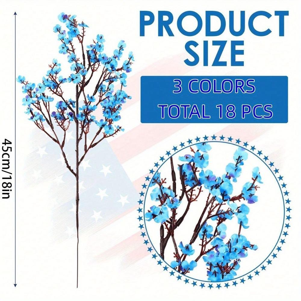 Small Breath Gypsophila Fake Flowers Artificial Flowers Cherry Blossoms DIY Wedding Decoration Bouquet Faux Flowers Branch(White)