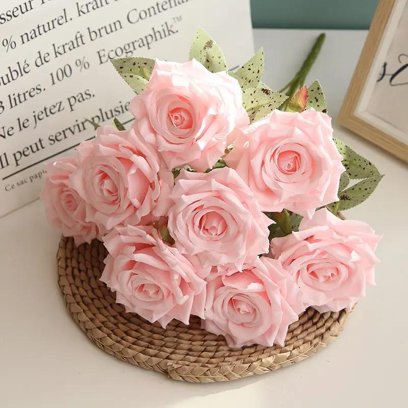,Artificial Roses With Stems for Wedding Decorations,Flores Artificiales Para Decoracion