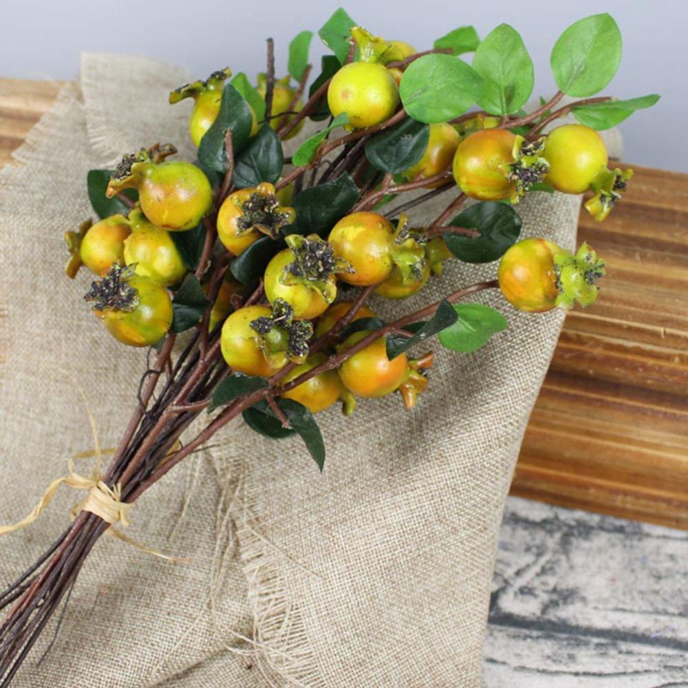 Artificial Rosehip Berries and Simulation Pomegranate Faux Fruit Stems | Wreath Centerpiece Home Decor & DIY Craft in 3 Styles