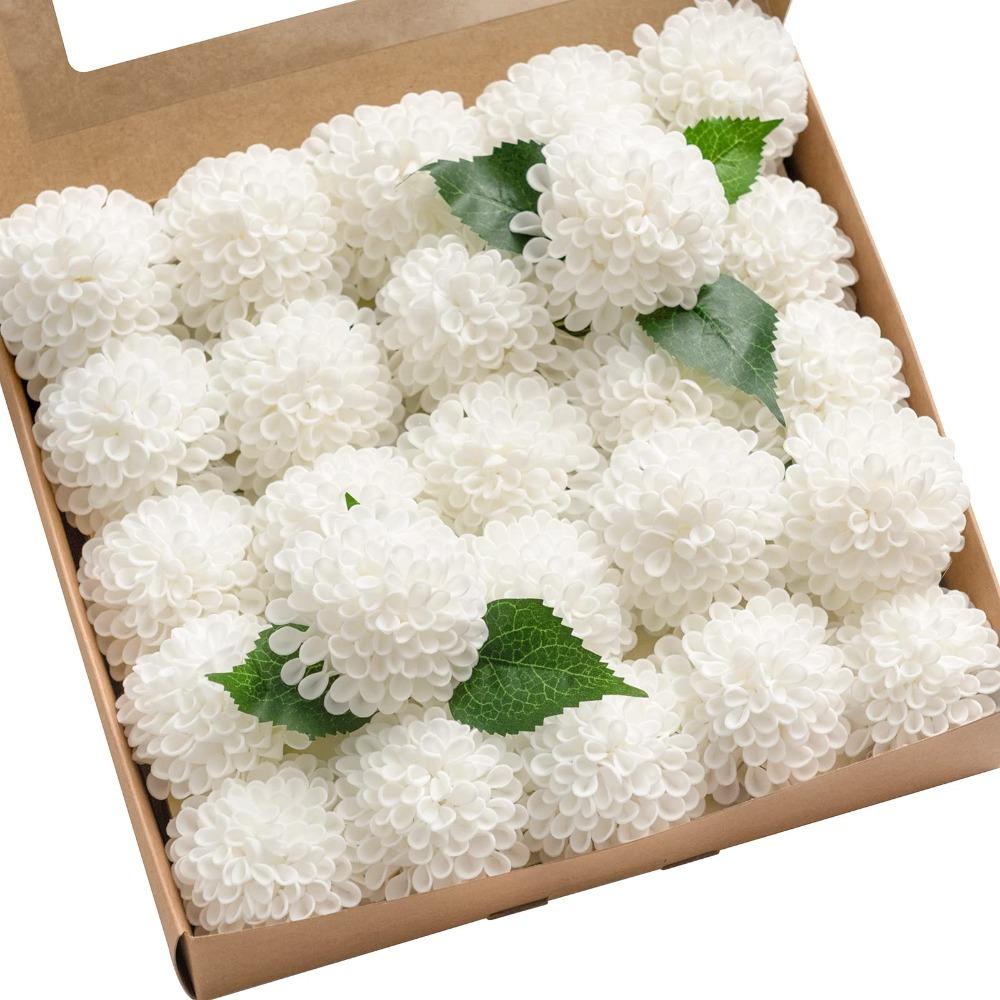Foam Artificial Flowers 25pcs | Wedding Centerpiece Graduation Baby Shower Party & Home Decor in 9 Colors