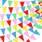 Colorful Pennant Banner Flags Bulk Garland for outdoor garden decor by IPOPU