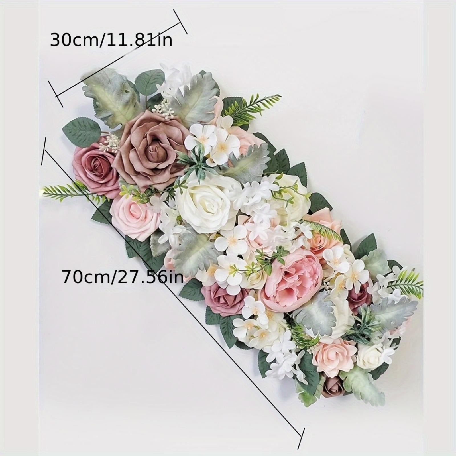 Artificial Flower, Simulation Decorative Flower Row Artificial Rose Flower Panels Simulation Flowers Wall Hanging Decor Wedding Flower Wedding Flower Ornament