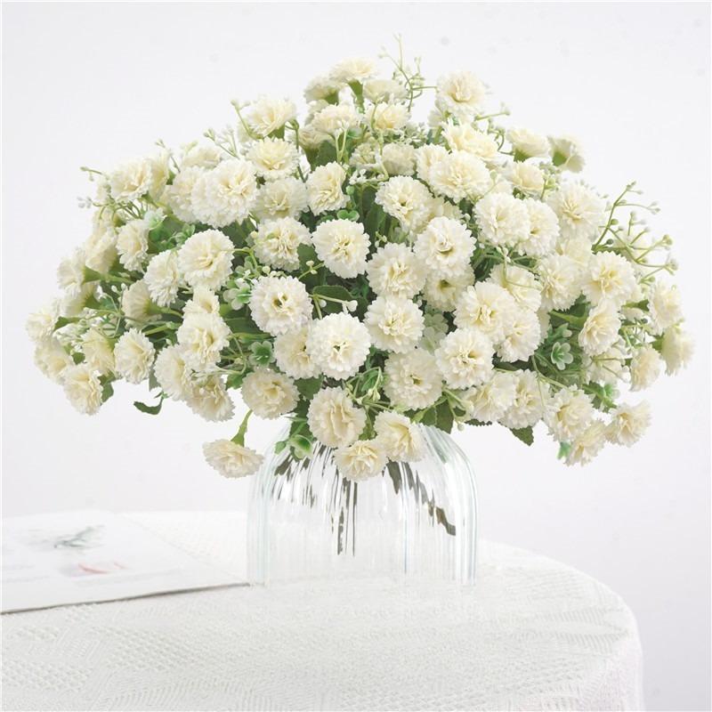 Bulk Carnation Artificial Flowers with Stems | Wedding Home Hotel & Outdoor Decor in Orange Pink Purple White Champagne 5 Colors