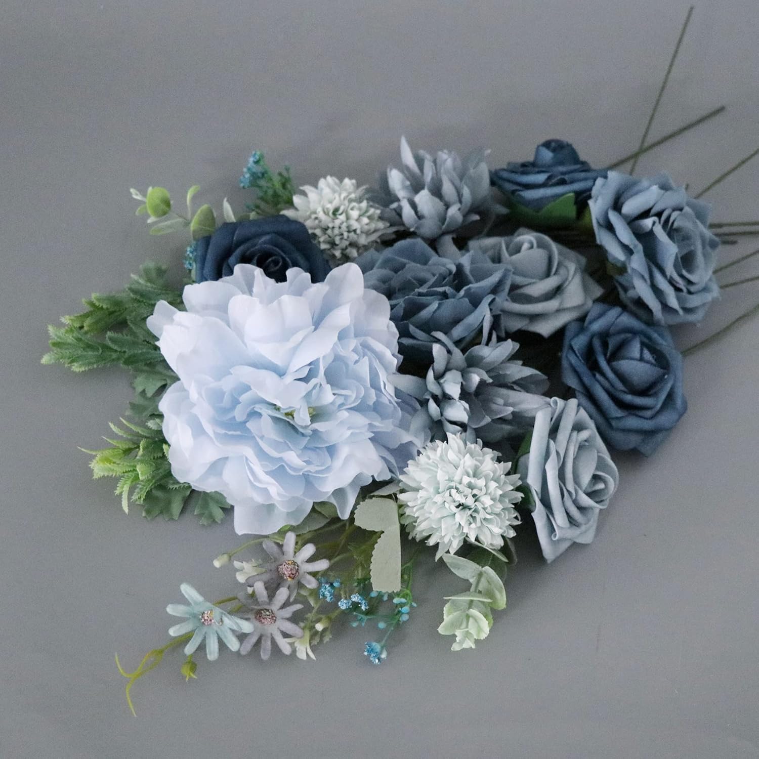 
Navy blue faux flower stems for DIY floral projects and home decor