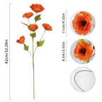 Artificial Poppy Flowers 6pcs 32 Inch | Wedding Home Party Table Centerpiece & Arrangement in 10 Colors