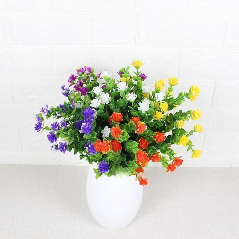 Artificial Eucalyptus and Lotus Decorative Flowers 4pcs | Wedding Flower Wall Home Garden & Party Decor in 7 Colors
