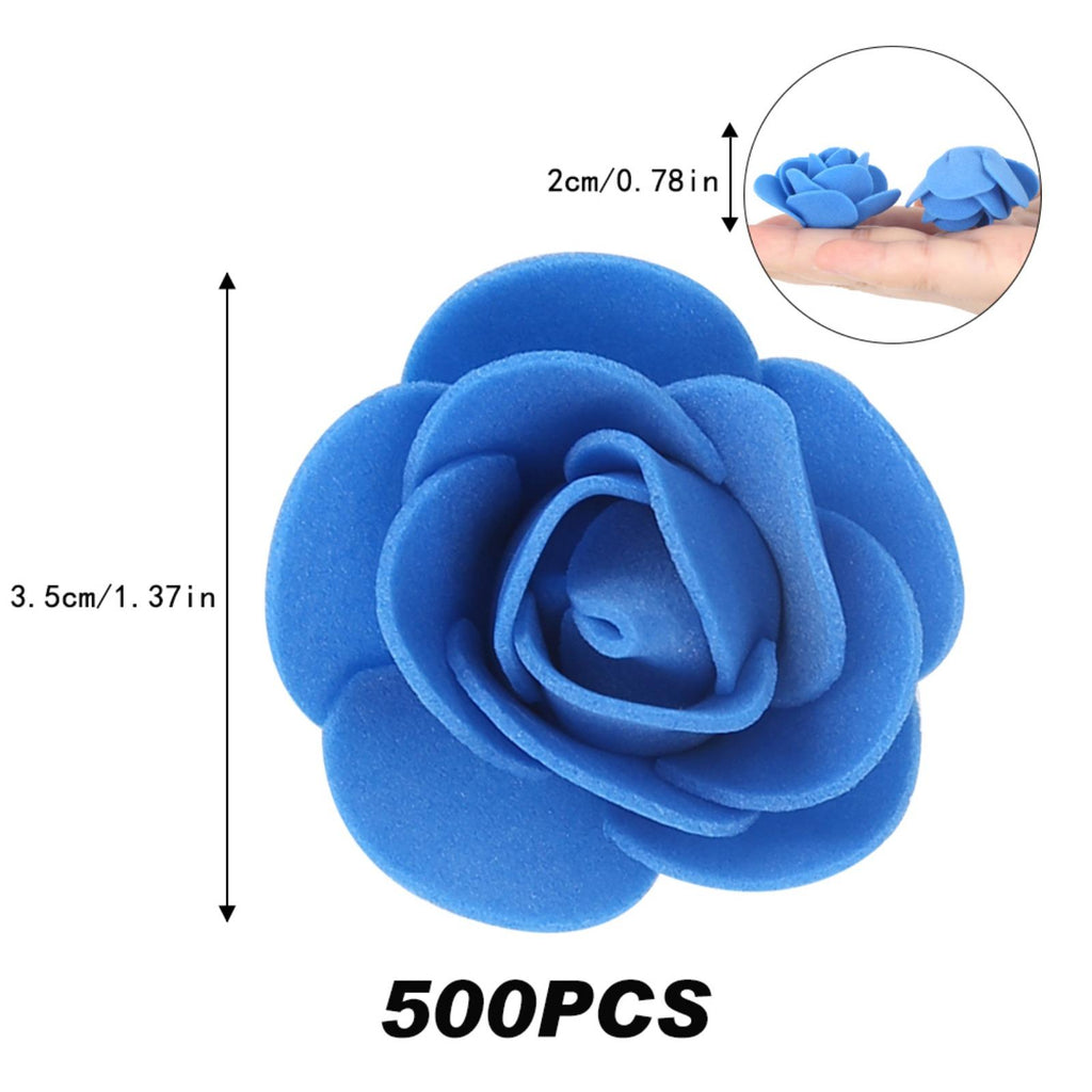 Mini Foam Rose Heads Bulk 500pcs | DIY Wedding Bouquet Baby Shower Centerpiece & Party Home Decor in 12 Colors