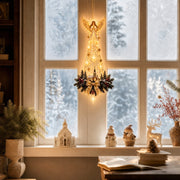 Angel Blessing Wall Light with Cascading Stars