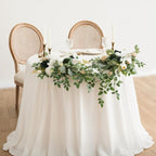Dusty Rose Artificial Flower Garland Swag 2pcs | Wedding Arch Sweetheart Table Backdrop Wall & Home Garden Decor | 14 Styles