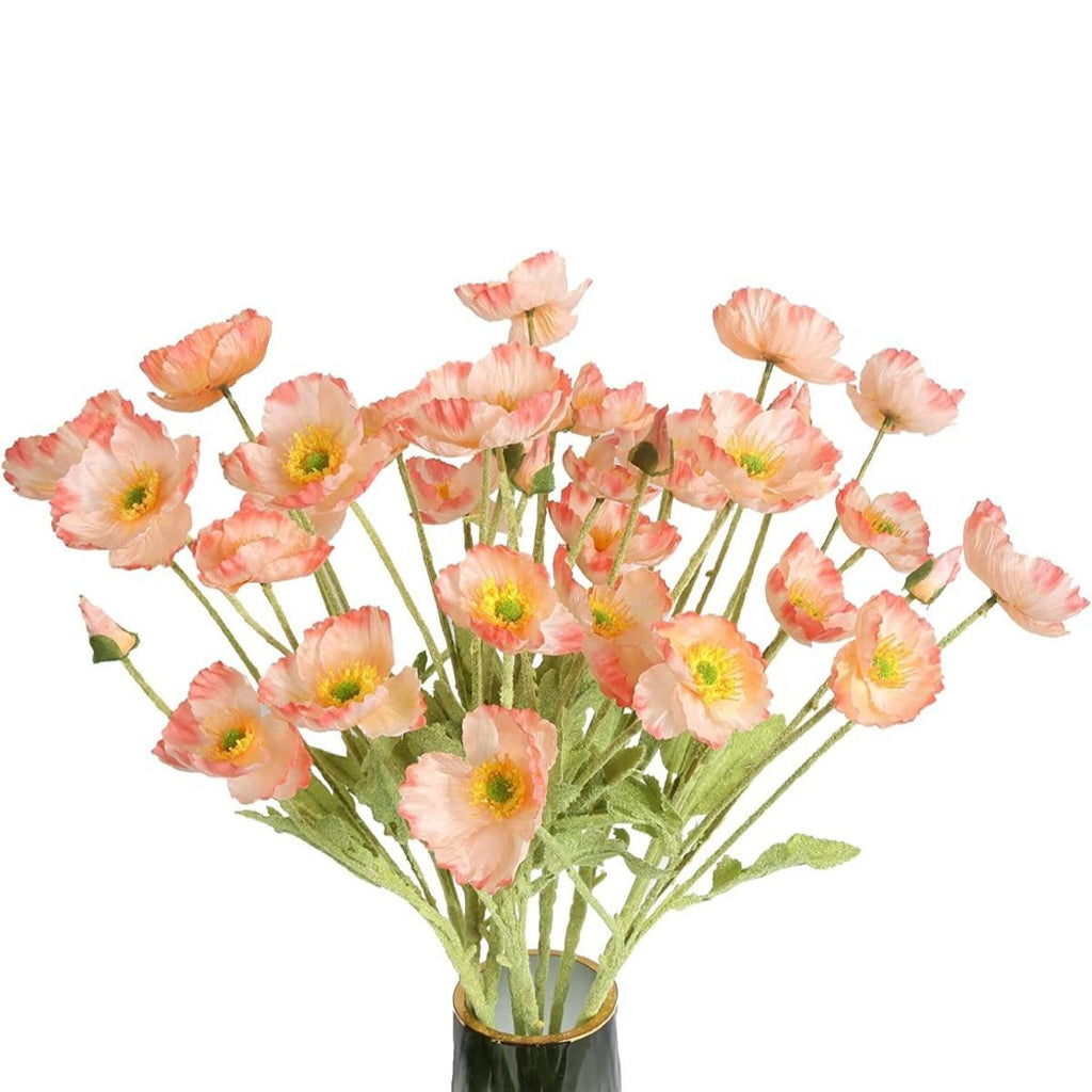 Handmade Artificial Faux Blooms 10pcs | Home Flower Arrangement Wedding Holiday & DIY Decor in 14 Colors
