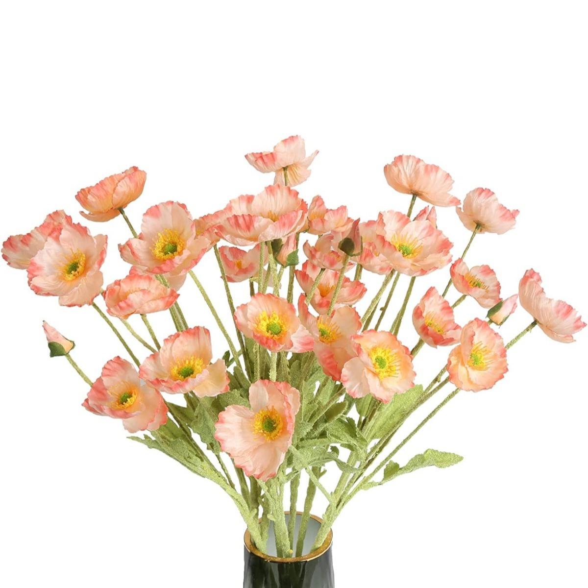 Handmade Artificial Faux Blooms 10pcs | Home Flower Arrangement Wedding Holiday & DIY Decor in 14 Colors