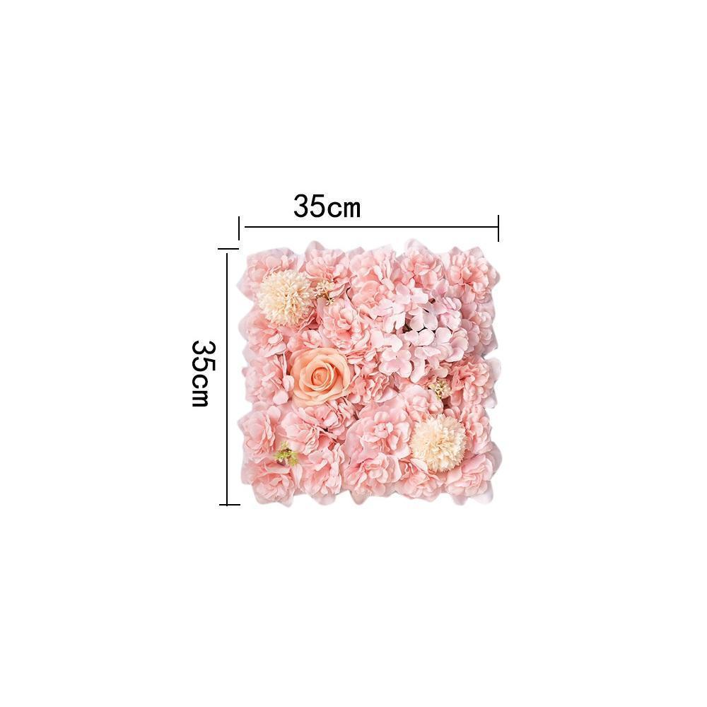 Faux Flower Wall Panel | Pink Floral Backdrop for Party Wedding Baby Shower & Home Accent Wall Decor