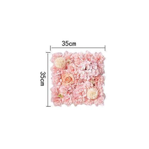 Faux Flower Wall Panel | Pink Floral Backdrop for Party Wedding Baby Shower & Home Accent Wall Decor