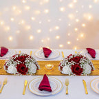 Rose Flower Ball Centerpieces 2pcs for modern wedding decor by IPOPU