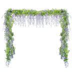 Artificial Flower Wall Arrangement 2pcs | Wedding Bathroom & Home Decor in Purple White Pink