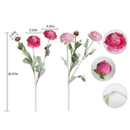 Artificial Peony Rose Combo Bouquet 6pcs | Home Table Wedding Party & Farmhouse Decor in Mix Pink Pink Red Pink White
