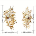 Close-up of lifelike boho wedding arch garland set of 2 for eucalyptus willow by IPOPU