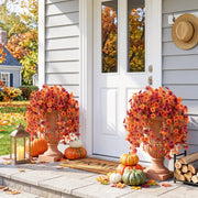 Artificial Fall Mum Hanging Bush – Set of 2, 30x40cm