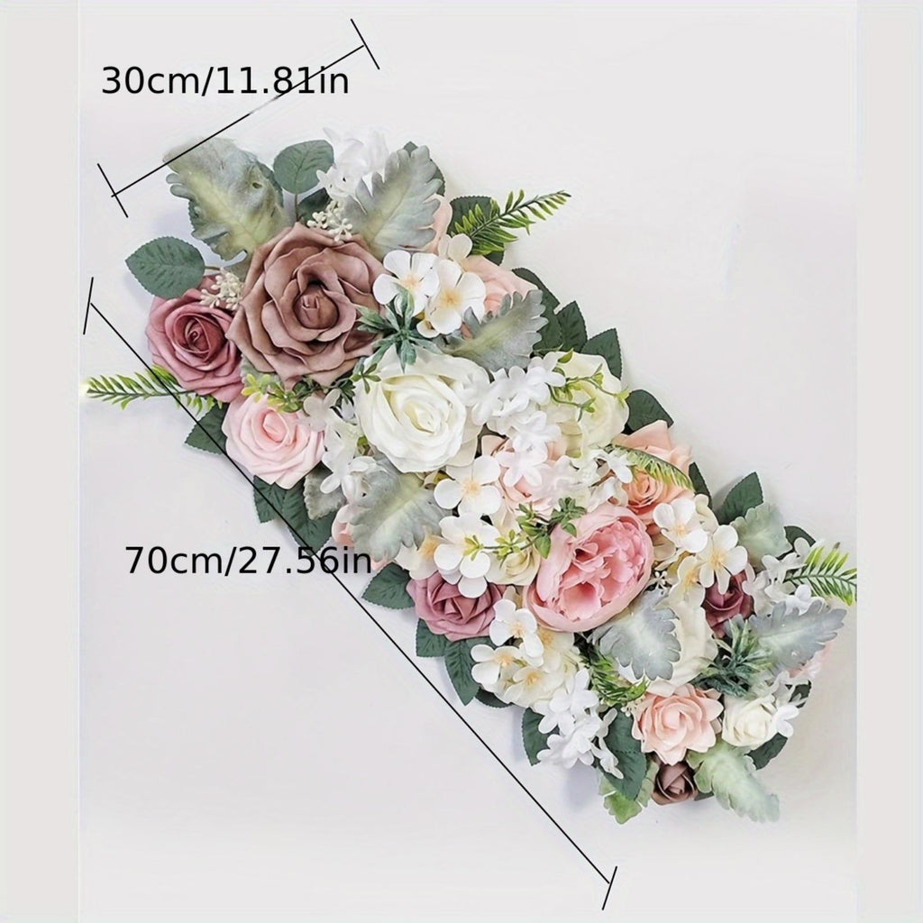 Artificial Rose Flower Row Panel | Wedding Backdrop Photo Wall Party & Home Wall Decor in Yellow Purple Pink Red White Orange