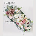 Artificial Rose Flower Row Panel | Wedding Backdrop Photo Wall Party & Home Wall Decor in Yellow Purple Pink Red White Orange