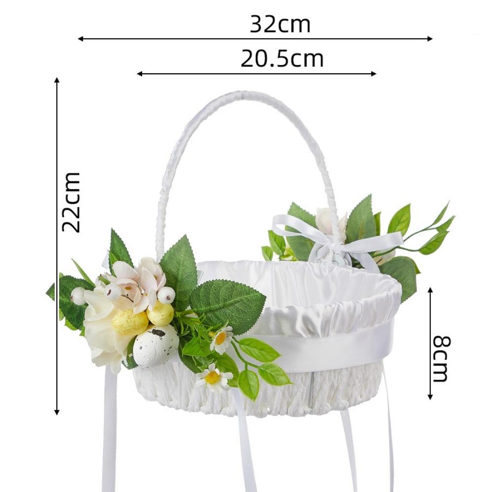 Simulation Flower Basket Centerpiece | Wedding Anniversary Holiday Banquet & Party Decor in Pink White Green Purple