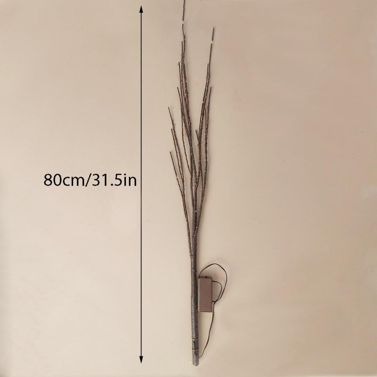 Lighted Brown Willow Branches 2PCS | 31" 50 LED Warm White with Timer & Dimmer for Holiday Wedding & Home Decor