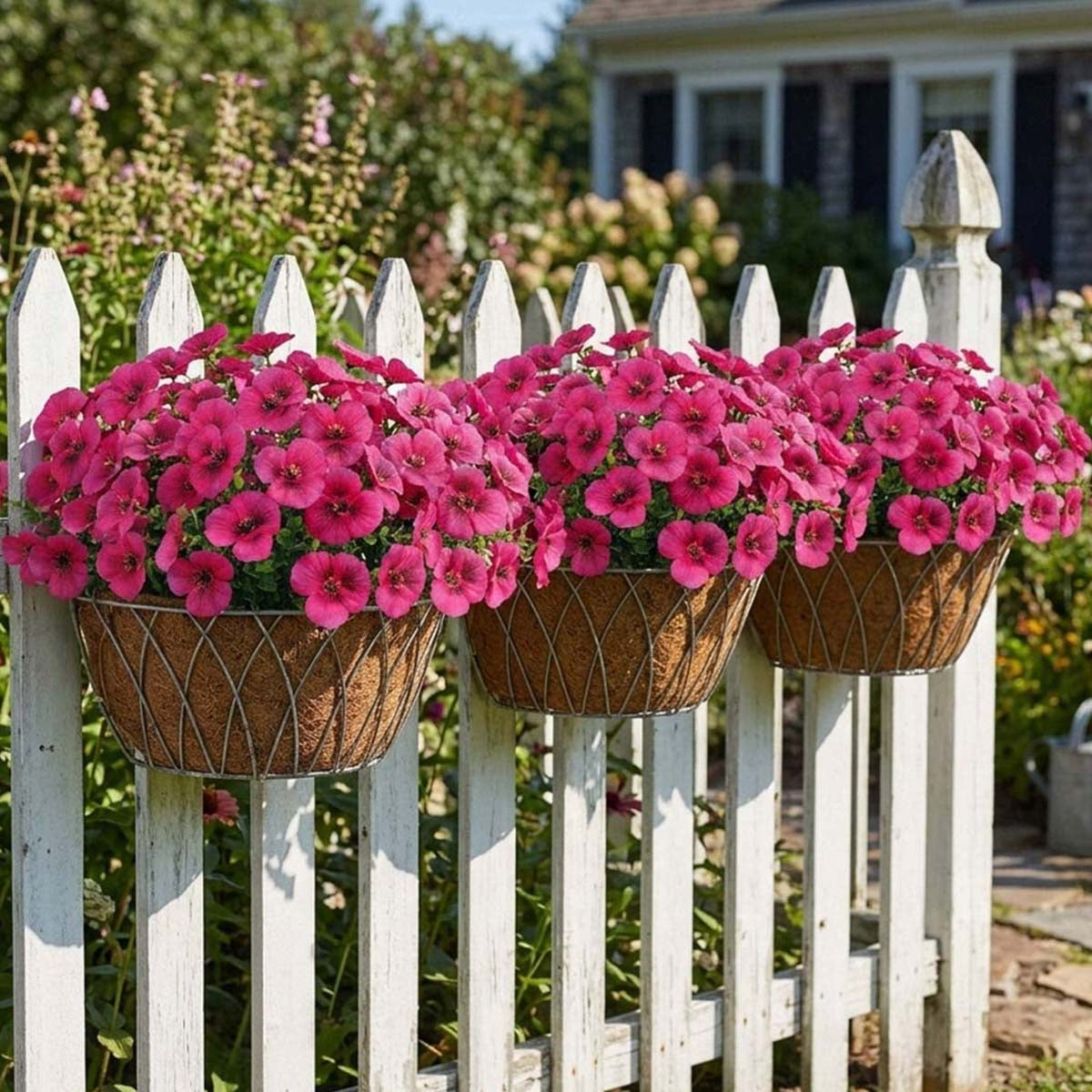 Artificial Pansy Flowers Outdoor Spring Flowers Pansies Wildflower UV Resistant Plants Faux Impatiens for Window Box Wedding Party Outside Garden Porch Decor
