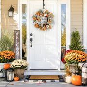 Eucalyptus Pumpkin & Lamb Ear Fall Wreath – 18in